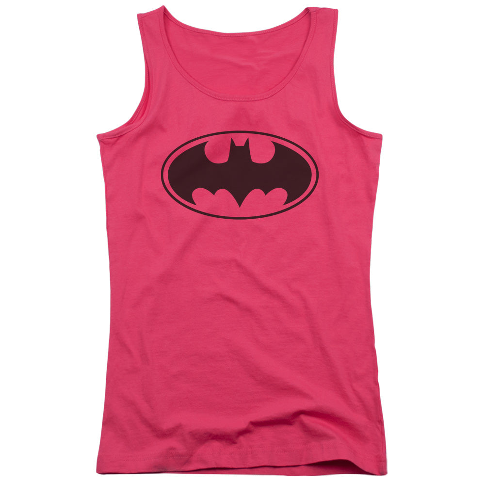 Batman Black Bat Womens Tank Top Shirt Hot Pink