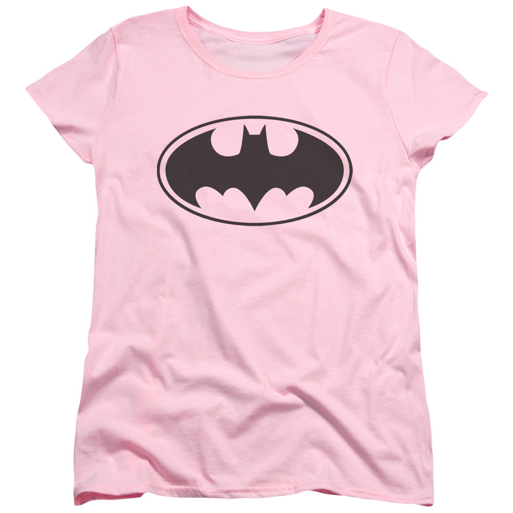 Batman Black Bat Womens T Shirt Pink