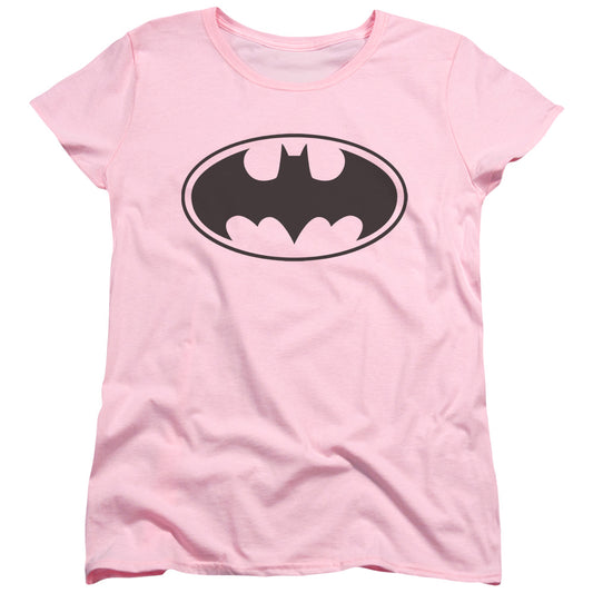 Batman Black Bat Womens T Shirt Pink