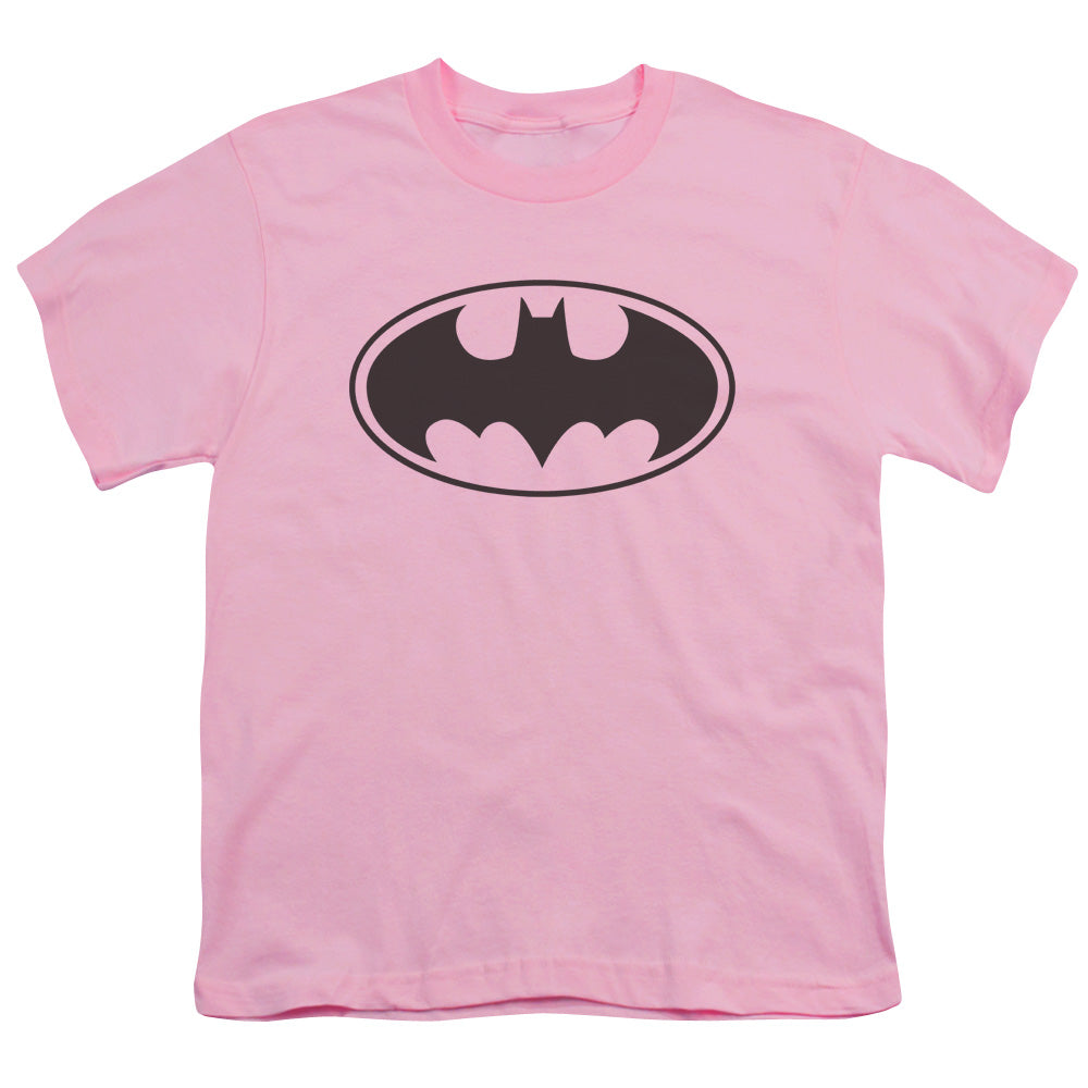 Batman Black Bat Kids Youth T Shirt Pink