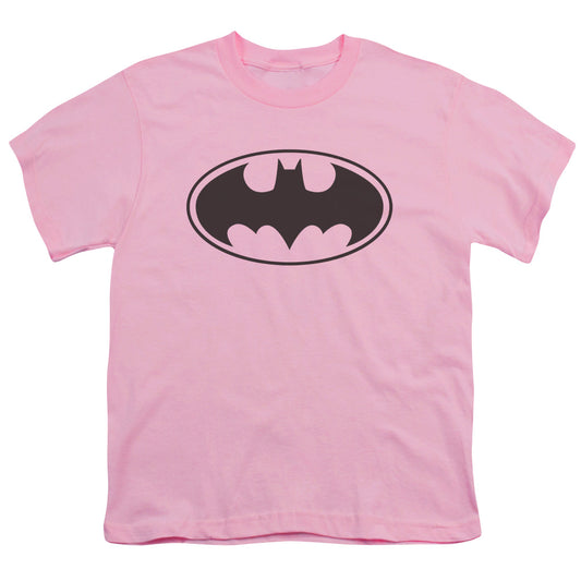Batman Black Bat Kids Youth T Shirt Pink