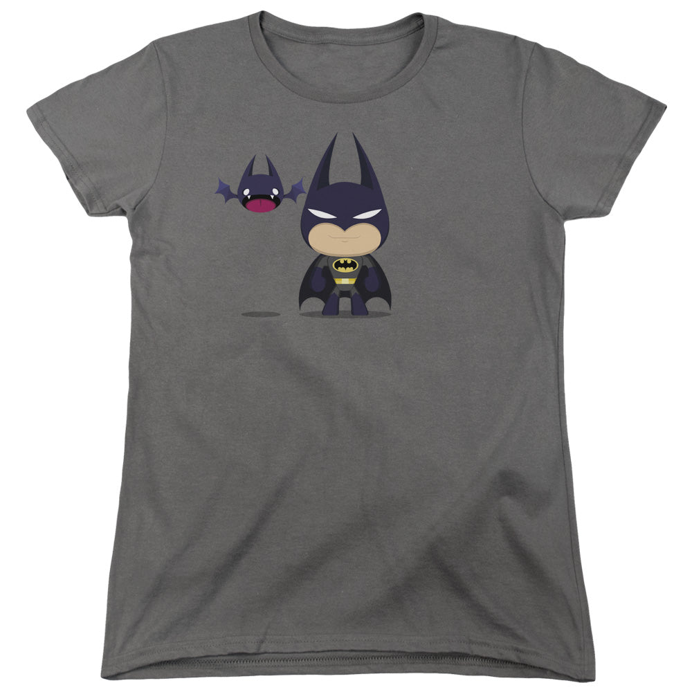 Batman Cute Batman Womens T Shirt Charcoal
