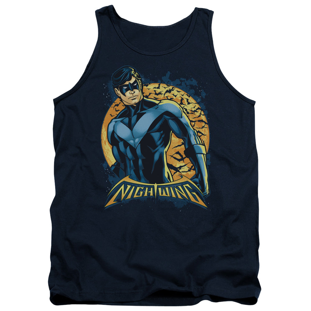 Batman Nightwing Moon Mens Tank Top Shirt Navy Blue