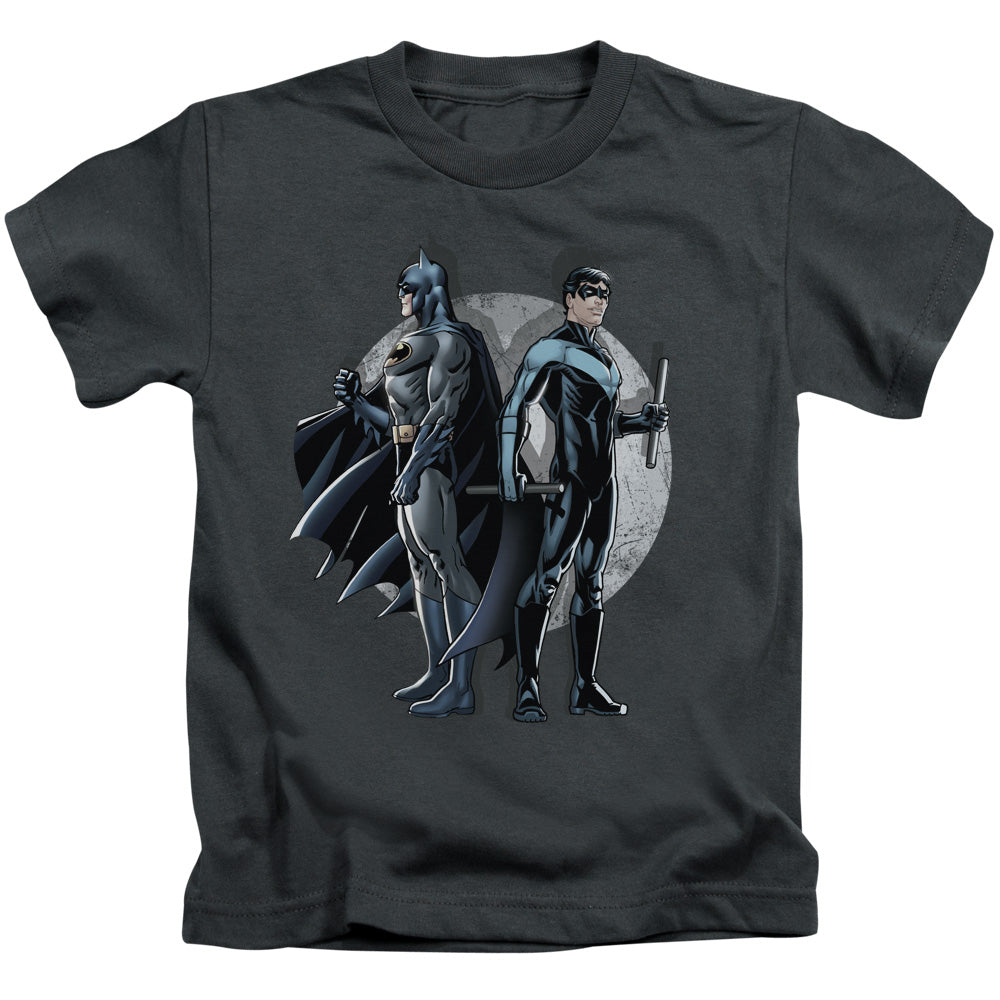 Batman Spotlight Juvenile Kids Youth T Shirt Charcoal