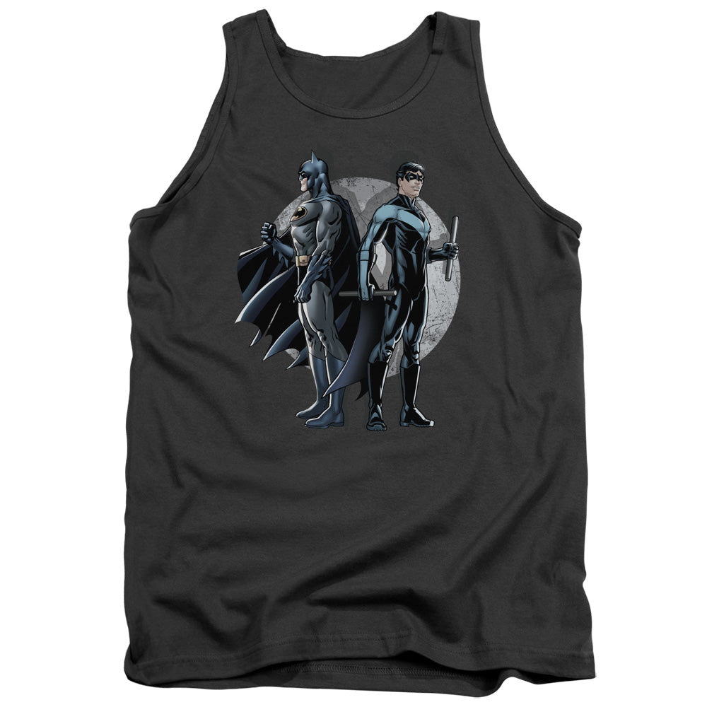 Batman Spotlight Mens Tank Top Shirt Charcoal