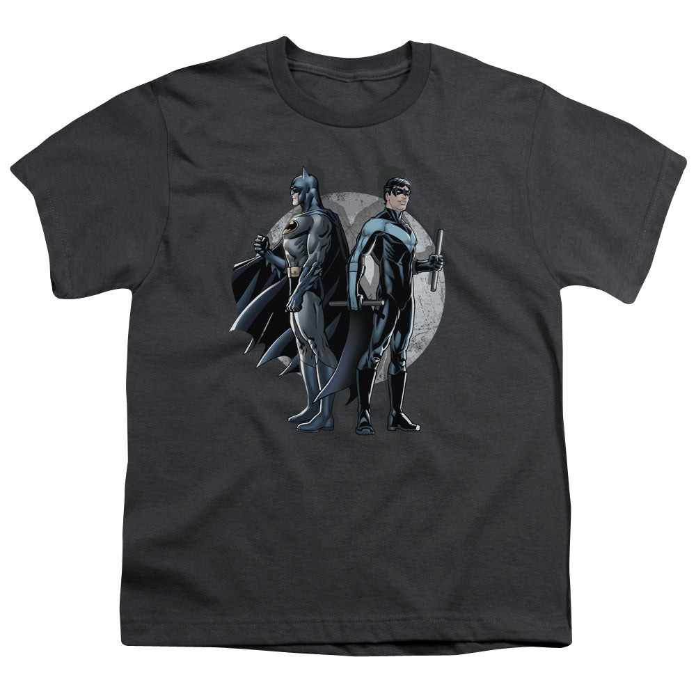 Batman Spotlight Kids Youth T Shirt Charcoal
