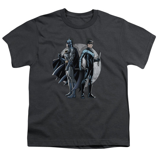 Batman Spotlight Kids Youth T Shirt Charcoal