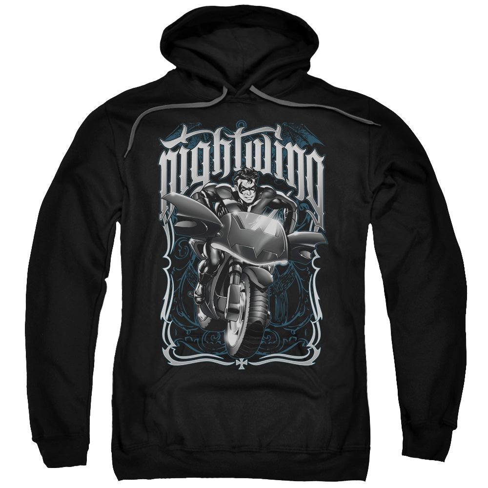 Batman Nightwing Biker Mens Hoodie Black