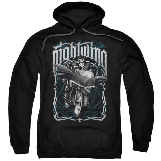 Batman Nightwing Biker Mens Hoodie Black