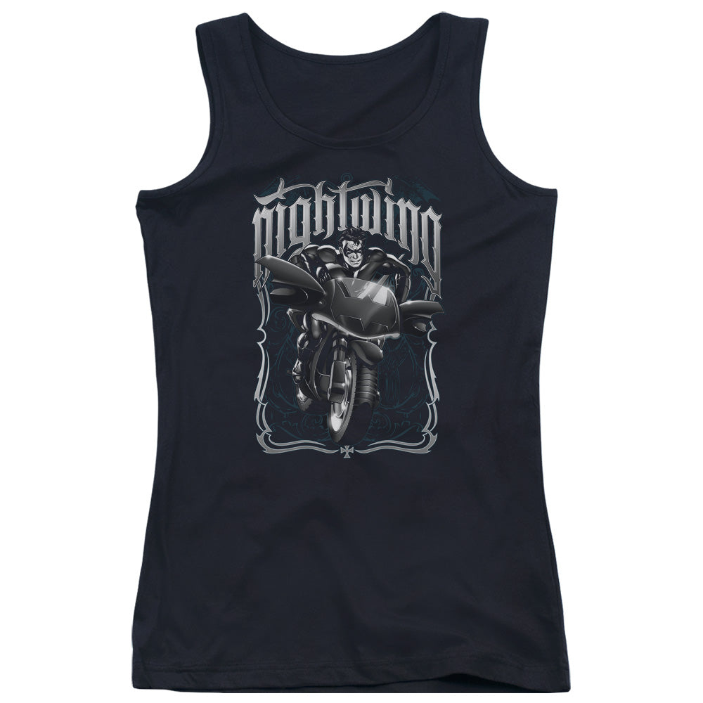 Batman Nightwing Biker Womens Tank Top Shirt Black