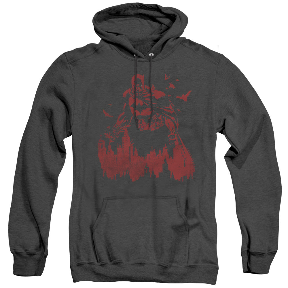 Batman Red Knight Heather Mens Hoodie Black