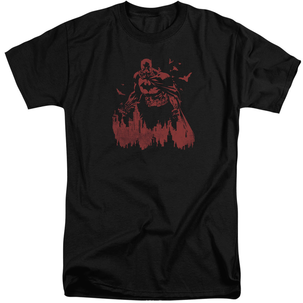 Batman Red Knight Mens Tall T Shirt Black