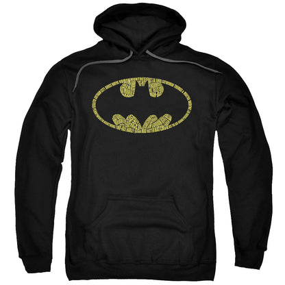 Batman Word Logo Mens Hoodie Black