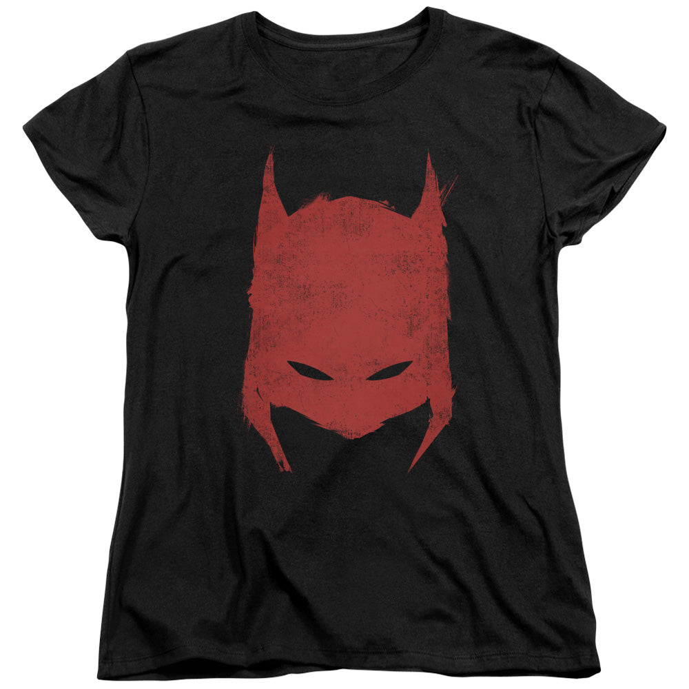 Batman Hacked & Scratched Womens T Shirt Black