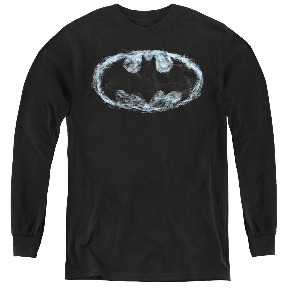 Batman Oke Signal Long Sleeve Kids Youth T Shirt Black