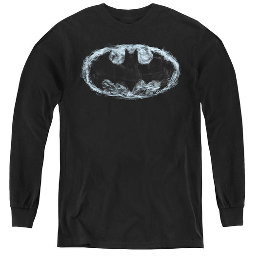 Batman Oke Signal Long Sleeve Kids Youth T Shirt Black
