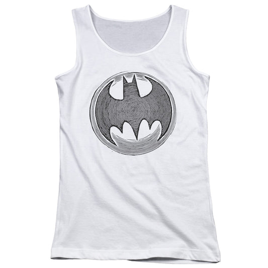 Batman Knight Knockout Womens Tank Top Shirt White