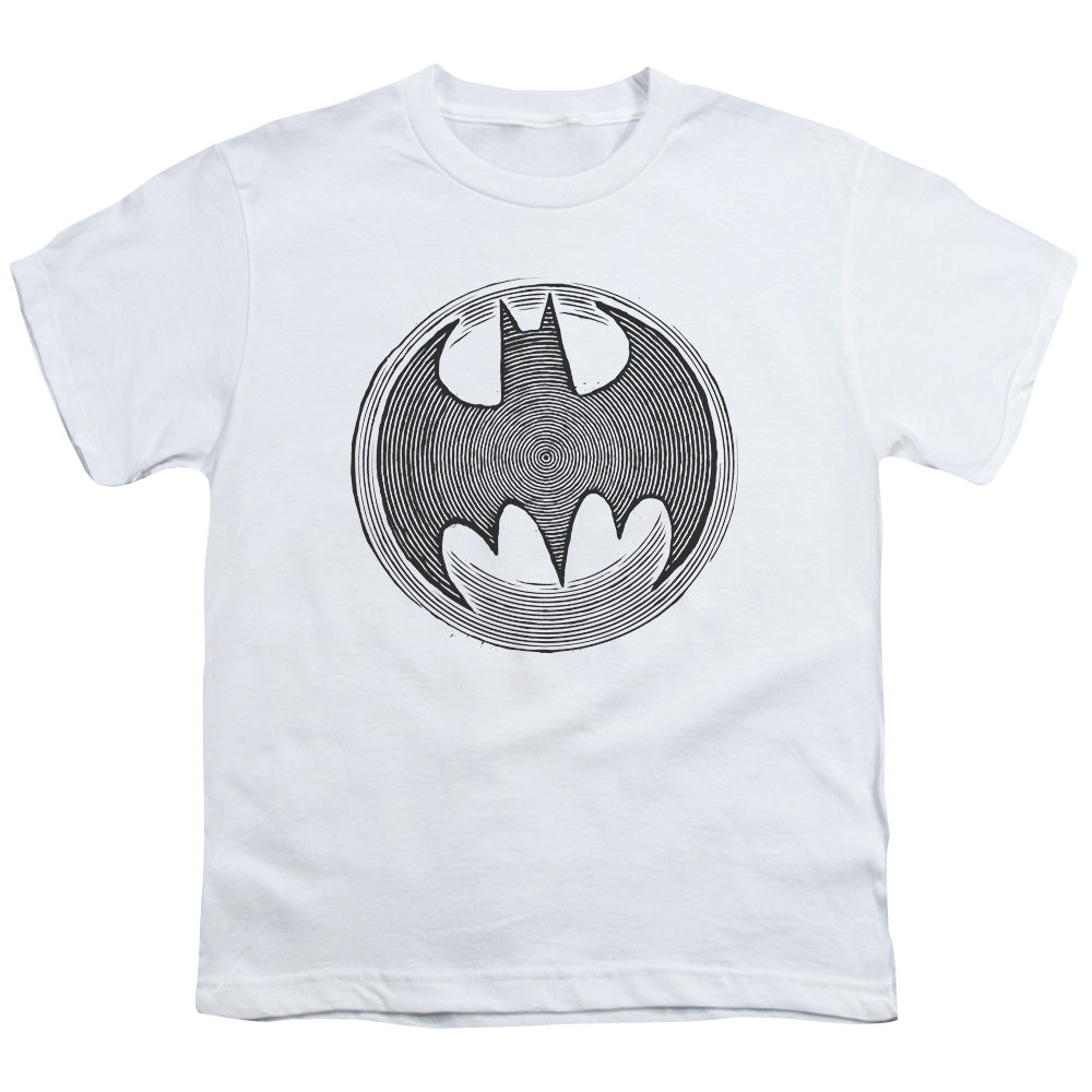 Batman Knight Knockout Kids Youth T Shirt White