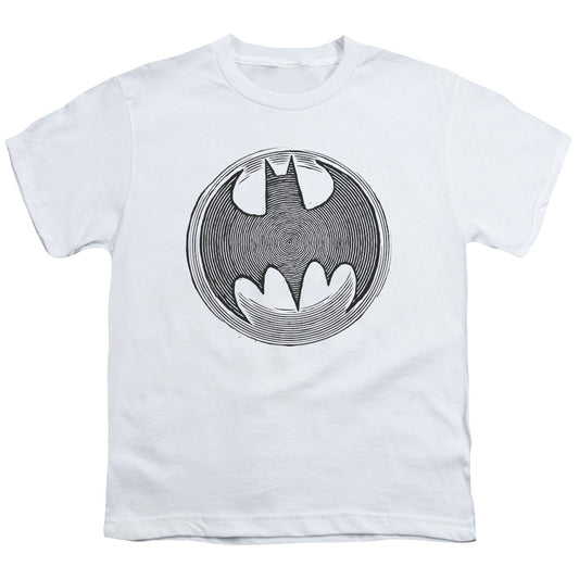 Batman Knight Knockout Kids Youth T Shirt White