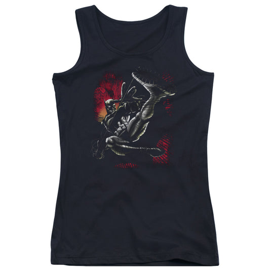 Batman Kick Swing Womens Tank Top Shirt Black