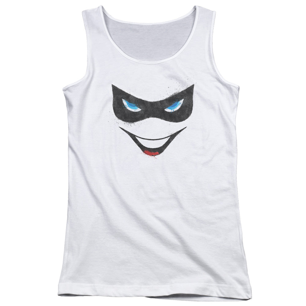 Batman Harley Face Womens Tank Top Shirt White