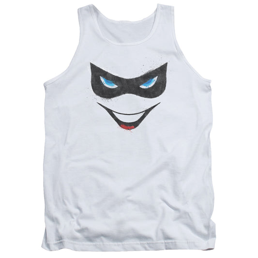 Batman Harley Face Mens Tank Top Shirt White