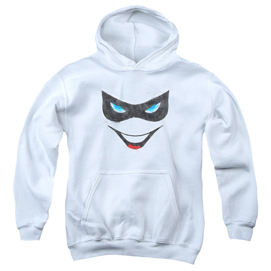 Batman Harley Face Kids Youth Hoodie White