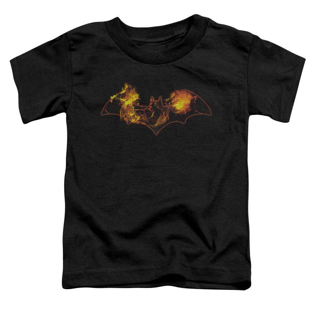Batman Molten Logo Toddler Kids Youth T Shirt Black