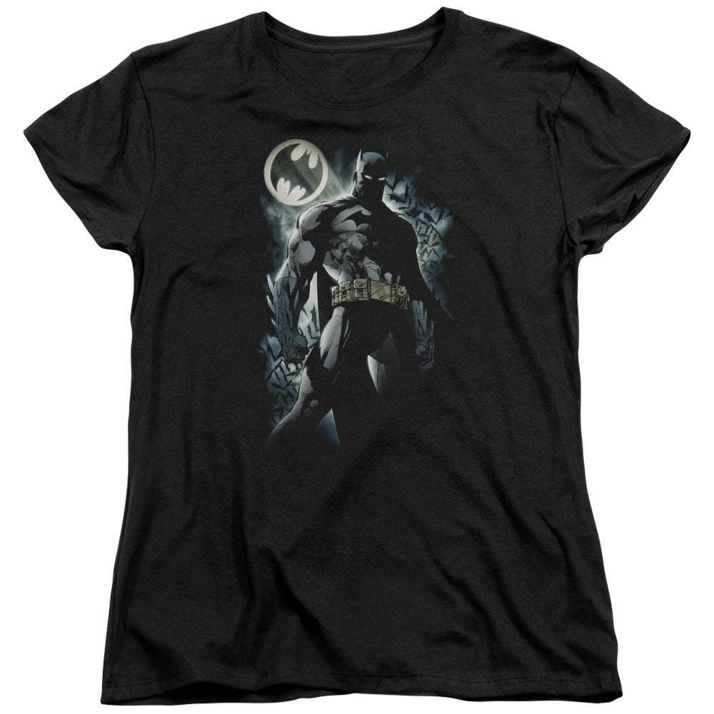Batman The Knight Womens T Shirt Black