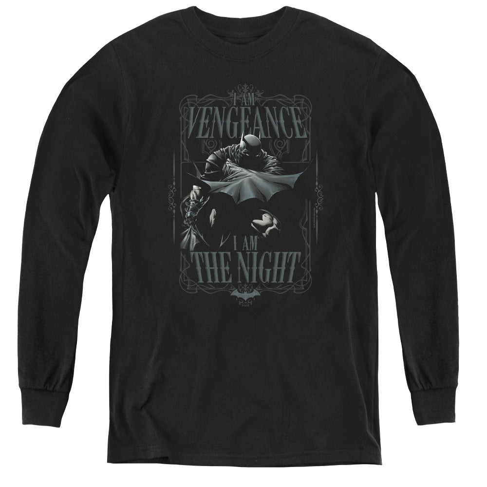 Batman I Am Long Sleeve Kids Youth T Shirt Black