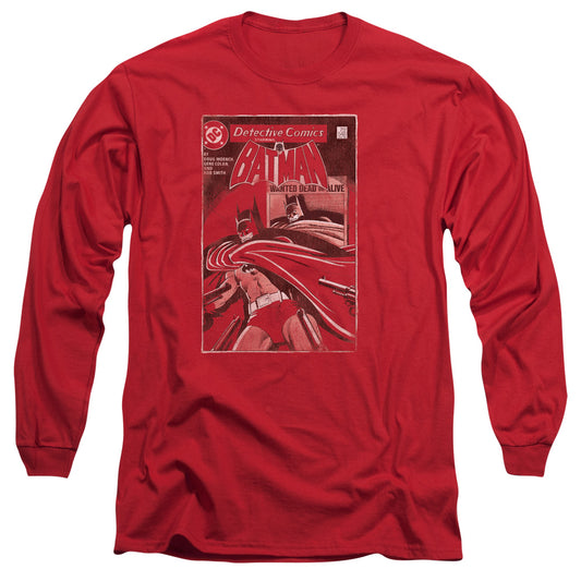 Batman Doa Cover Mens Long Sleeve Shirt Red