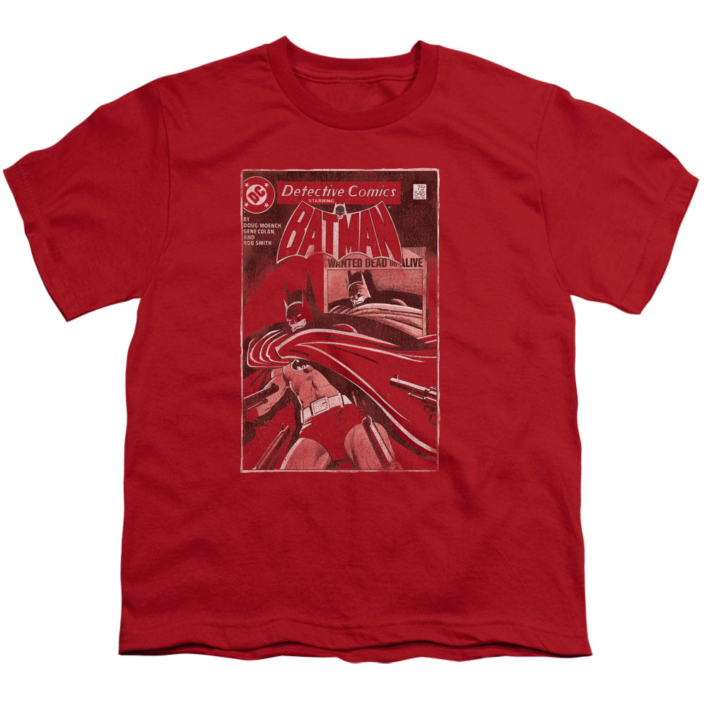 Batman Doa Cover Kids Youth T Shirt Red