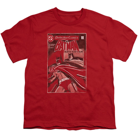 Batman Doa Cover Kids Youth T Shirt Red