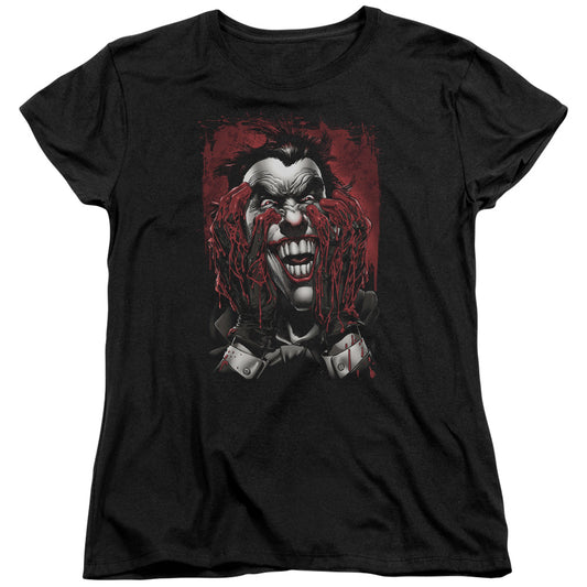 Batman Blood In Hands Womens T Shirt Black