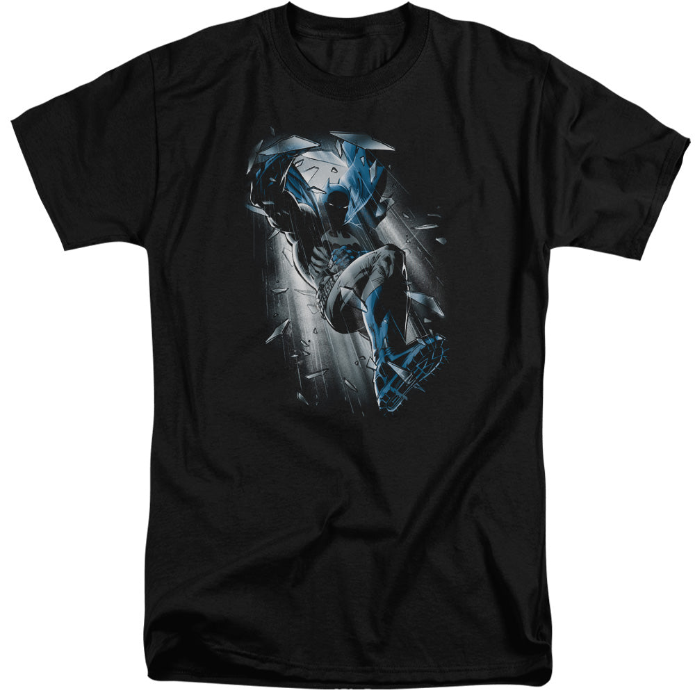 Batman Bat Crash Mens Tall T Shirt Black