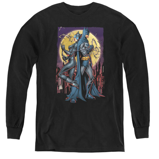 Batman Paint The Town Red Long Sleeve Kids Youth T Shirt Black