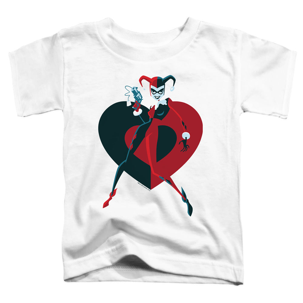 Batman Harely Heart Toddler Kids Youth T Shirt White