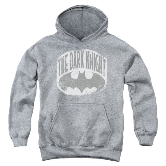 Batman Dark Knight Shield Kids Youth Hoodie Heather