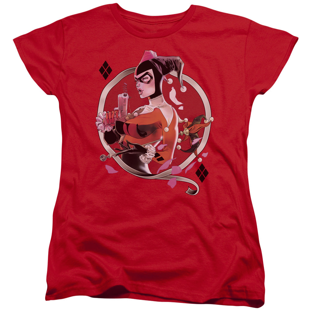 Batman Harley Q Womens T Shirt Red