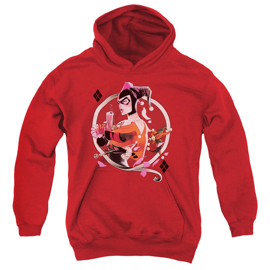Batman Harley Q Kids Youth Hoodie Red