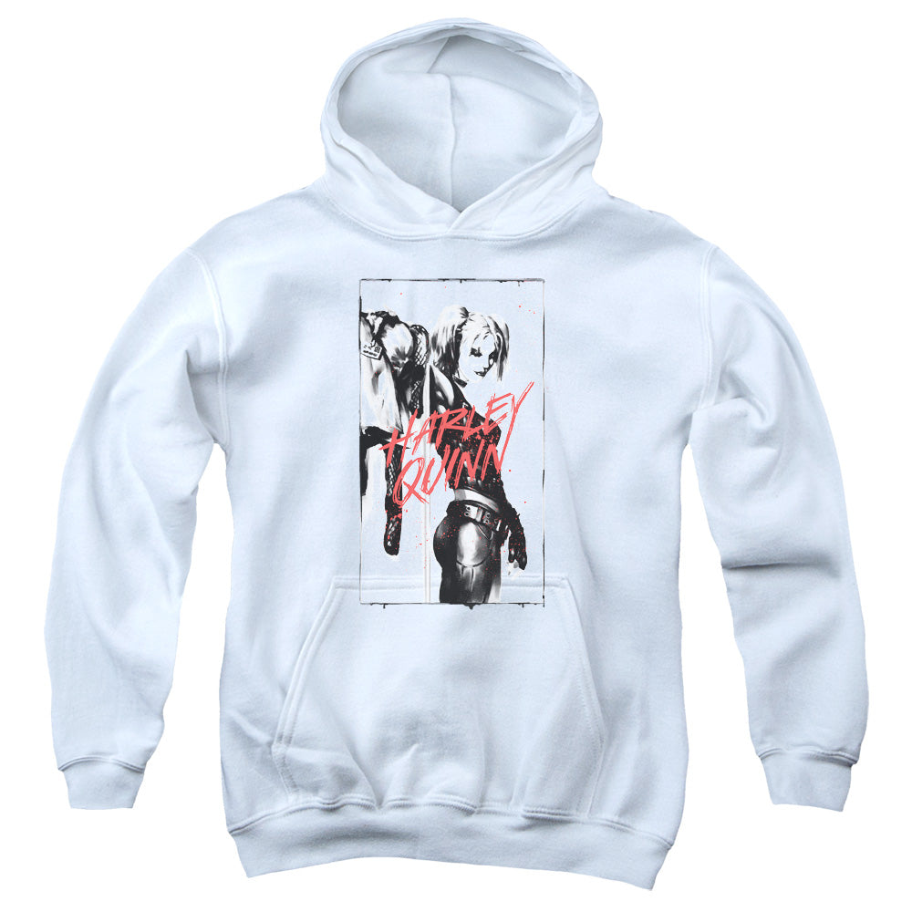 Batman Inked Quinn Kids Youth Hoodie White