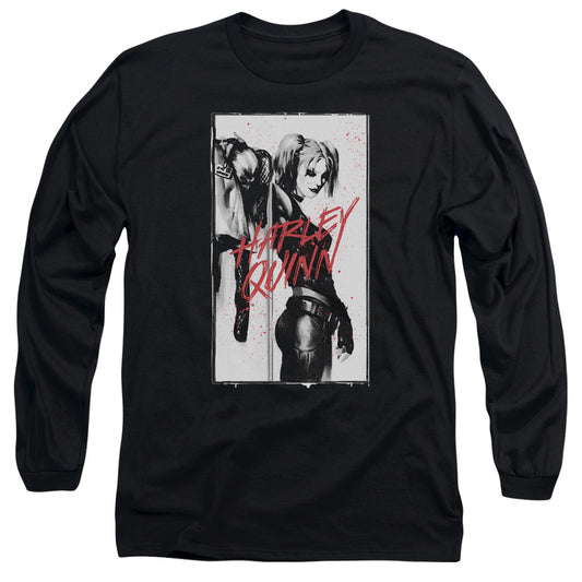 Batman Inked Quinn Mens Long Sleeve Shirt Black