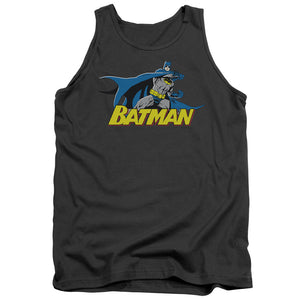 Batman 8 Bit Cape Mens Tank Top Shirt Charcoal
