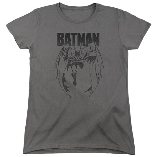 Batman Grey Noise Womens T Shirt Charcoal