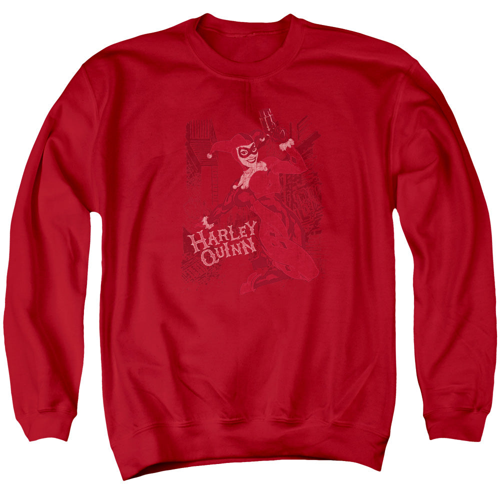 Batman Harley's Packing Mens Crewneck Sweatshirt Red