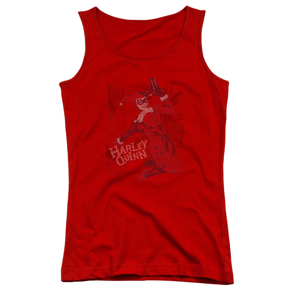 Batman Harleys Packing Womens Tank Top Shirt Red