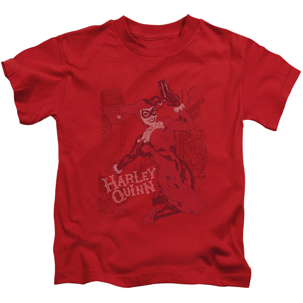 Batman Harleys Packing Juvenile Kids Youth T Shirt Red