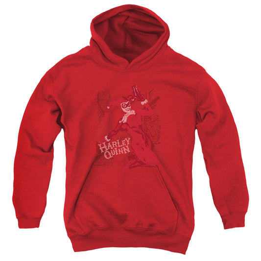 Batman Harleys Packing Kids Youth Hoodie Red