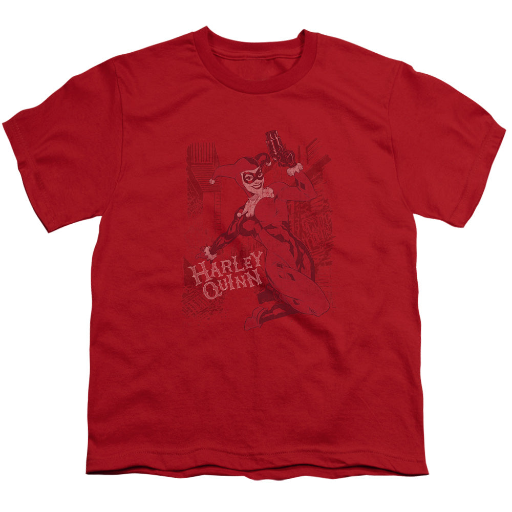 Batman Harleys Packing Kids Youth T Shirt Red