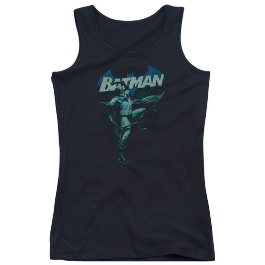 Batman Blue Bat Womens Tank Top Shirt Black